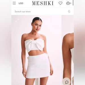 MESHKI two piece set with bow!